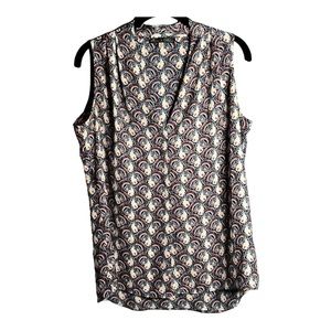 ROSE+OLIVE Blue and Pink Sleeveless Tunic Size Medium